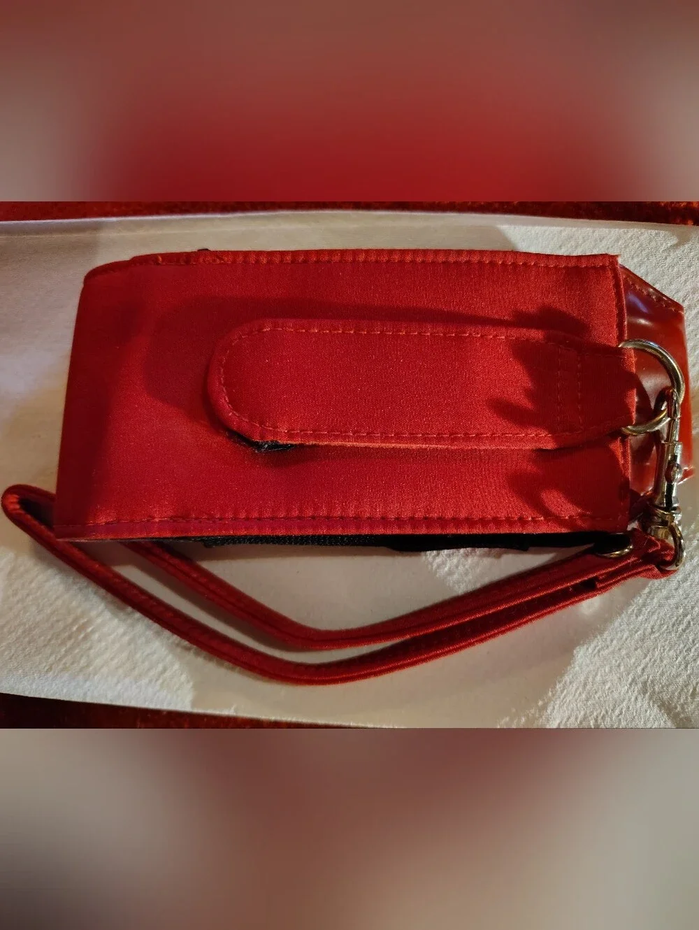 Red Compact Wristlet Wallet
